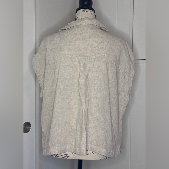 Old Navy Cream Linen Women's Blouse - Picture 3 of 6